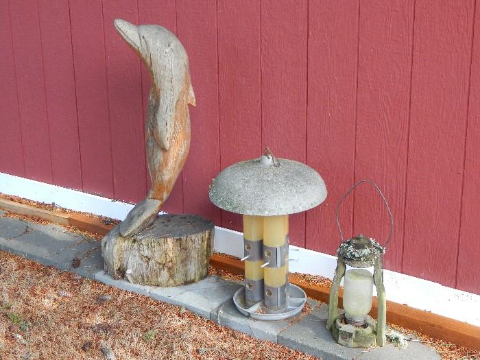 Dolphin yard art