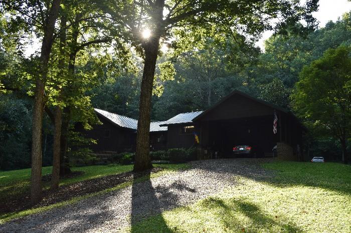 Private Custom Built 2500 square feet home on 8.5 acres with 3 car garage or wood shop outbuilding