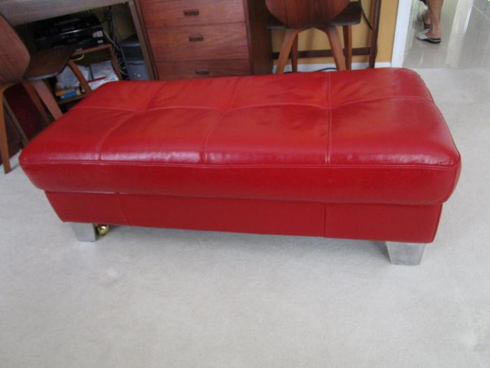 COOL RED OTTOMAN