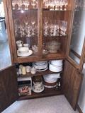 DREXEL TALL SLIM CHINA CABINET WITH LIGHTING