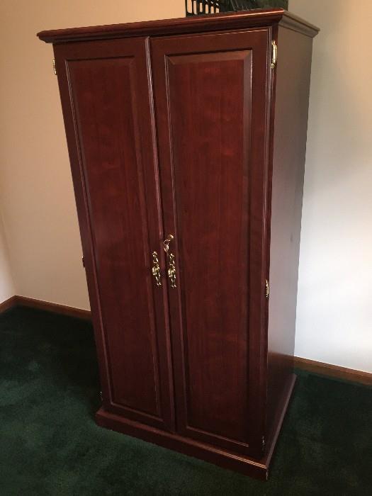 TALL OFFICE CABINET WITH DESK