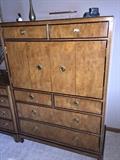 DREXEL HERITAGE LACQUERED WOOD TALL CHEST WITH DRAWERS