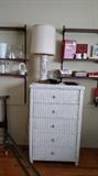 White Wicker dresser
