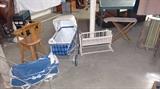 Vintage doll buggies and play house items