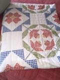 HANDMADE CROSS STITCH BLANKET