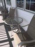 SMALL PATIO TABLE WITH 2 CHAIRS