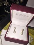 PEARL EARRINGS WITH DIAMONDS