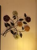 Metal floral wall art 