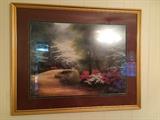 Beautiful serene art work with gold frame 