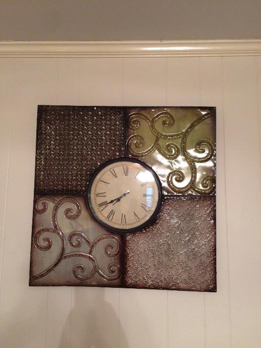 Metal wall art clock 