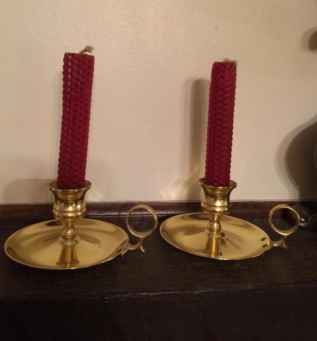 Baldwin brass candle holders