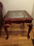 2 wooden end tables- Queen Ann style legs 