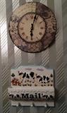 Clock and Mail holder 