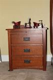 Bassett Mission style nightstand with pull out tray (there are two of these)