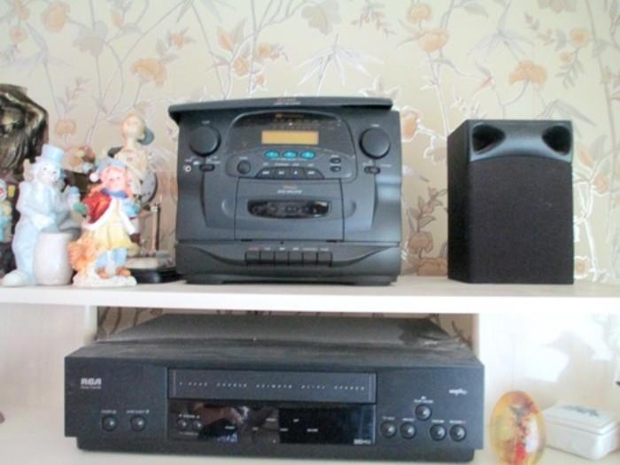 radios, dvd players, speakers