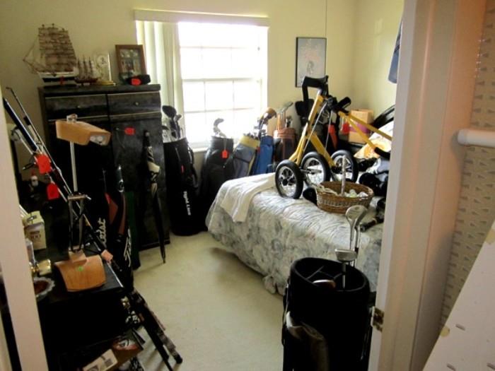 Golf Clubs and fishing gear