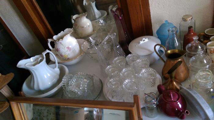 Vases and glassware