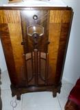 antique console working radio