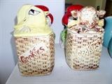 Basket weave animals cookie jars     45 each