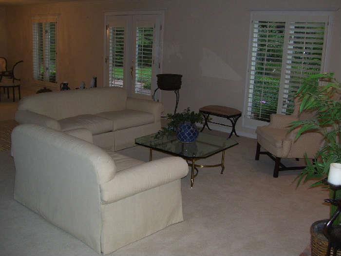 Family room furniture.