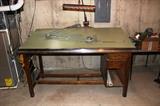 VINTAGE DRAFTING TABLE WITH TILT TOP