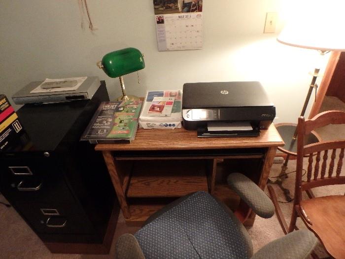 printer, desk