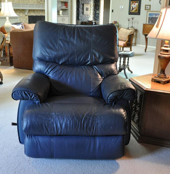 Leather Lazy Boy recliner in a very durable leather