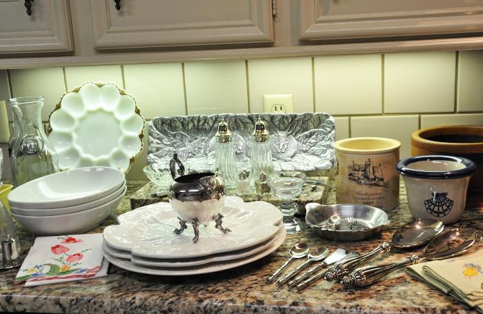 A view of some of the kitchen and hostess items