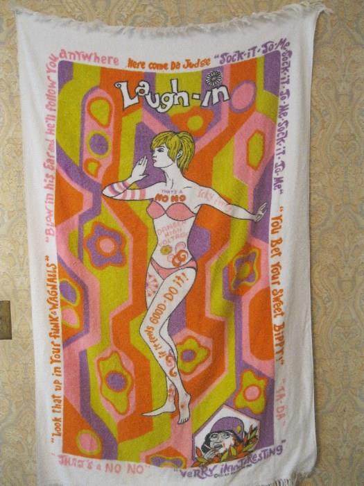 Laugh-In Beach Towel from the late 60's