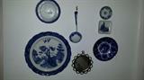 Delft, Blue Willow and other 'blue' items. 