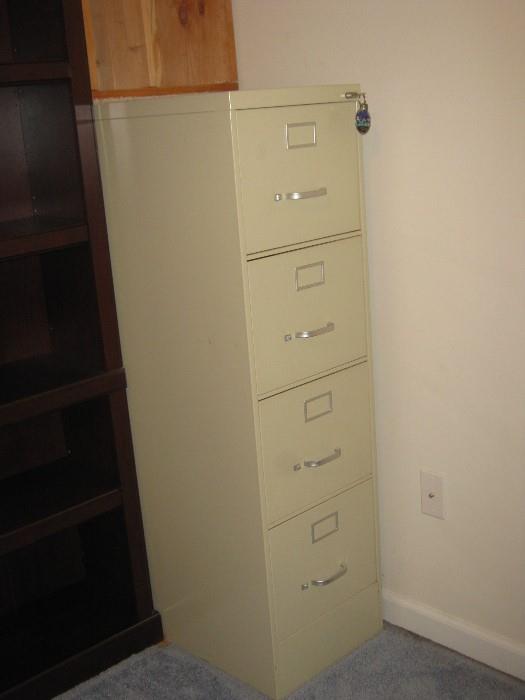 professional-grade four drawer file cabinet--with the key