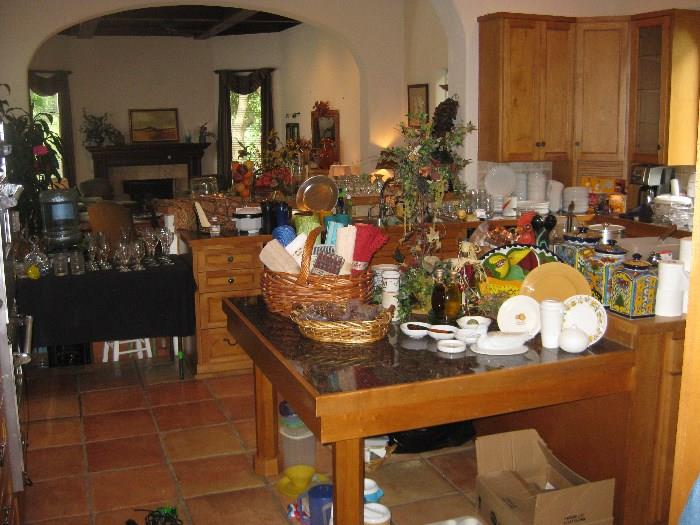 Kitchen full of Cuisinart, Pottery Barn, Crate & Barrell, Breville, J.A. Henckel Flatware, Robert Welch Flatware