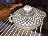 Hobnail covered serving dish