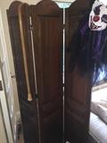Wood Three Panel screen