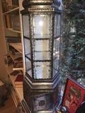 Silver curio cabinet or display case