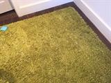 Lime green area rug; approximately 8x10