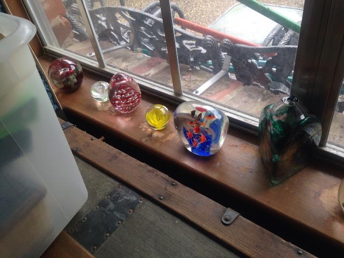 Nice  collection of art glass paperweights