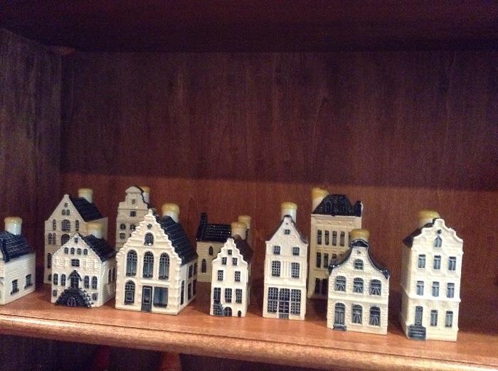 Set of 11 KLM Bols Delfts houses