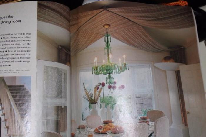 House Beautiful Photo Spread with Chandelier