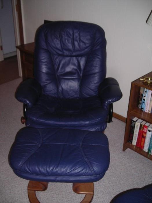 Leather chair and ottoman....there are two of these