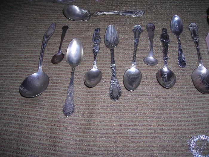 Some sterling including Aurora Indian spoon