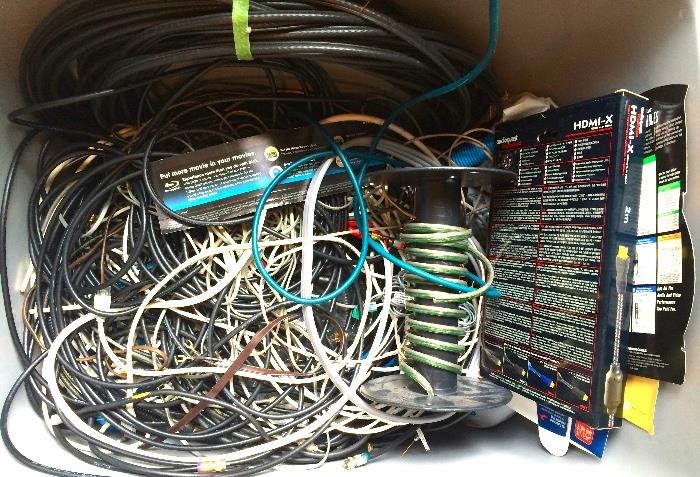 Lots of cable and wire for stereo's