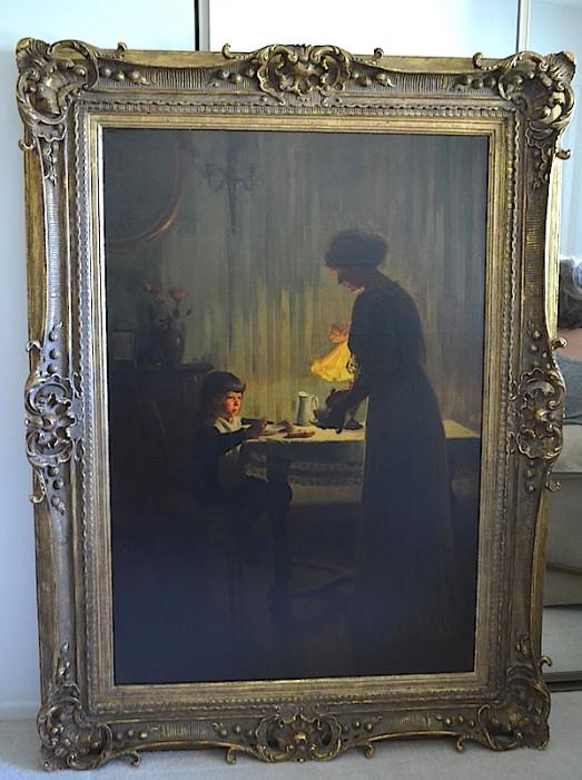 Marcel Rieder, Mother and Child in an Interior
Oil on canvas
Signed by Marcel Rieder (b.1852)
51 1/4 x 35 5/8 inches
