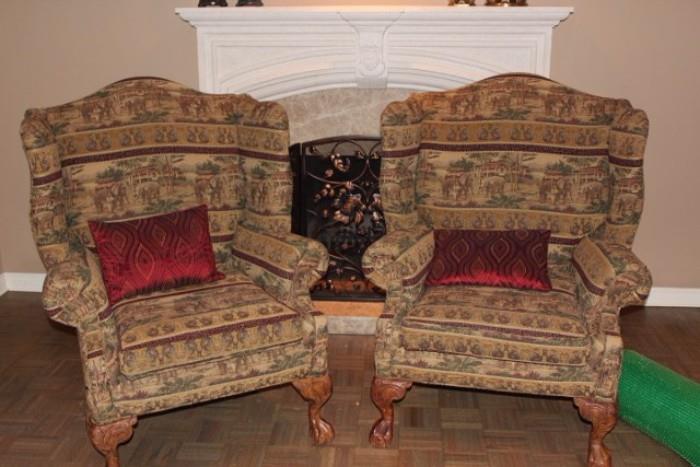Coordinated Wing Back Chairs
