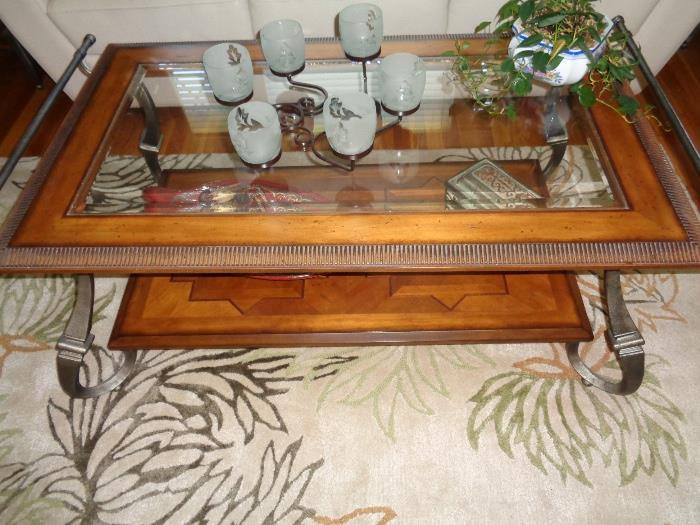 Coffee table and area rug