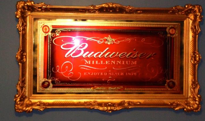 Very Large Budweiser framed collectors piece