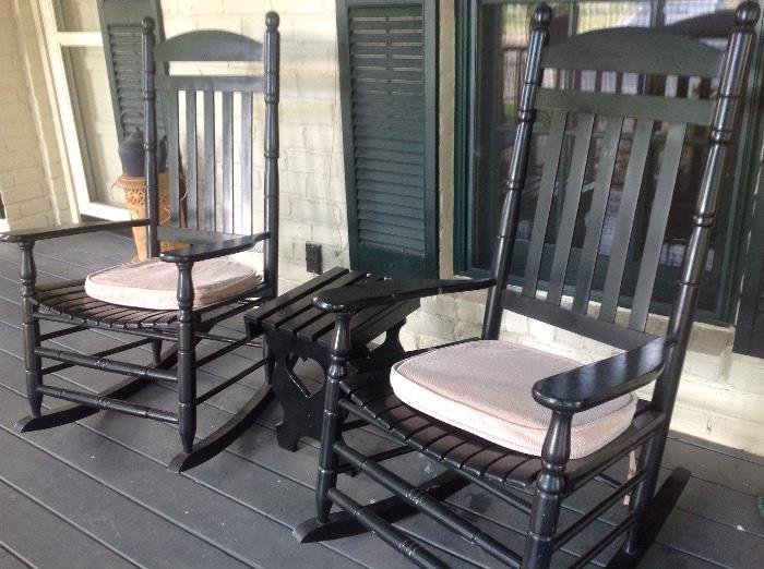 Black Front Porch Rocking Chairs