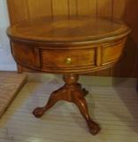 Reproduction Drum Table with Drawers