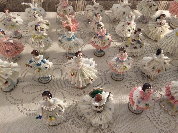 Dresden lace figurines