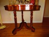 Antique scalloped top table